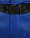 Синие кожаные брюки с черным ремнем Les Coyotes de Paris | Фото 6