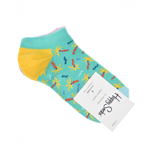 Спортивные носки, 2 шт, фламинго/пальмы Happy Socks | Фото 1