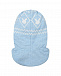 Голубая шапка-шлем с принтом &quot;белые зайцы&quot; Chobi | Фото 2