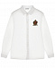 Белая рубашка с патчем-гербом Dolce&Gabbana | Фото 2