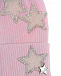 Розовая шапка со звездами из страз Il Trenino | Фото 3