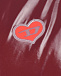 Бордовая куртка с патчем в форме сердца Diesel | Фото 4