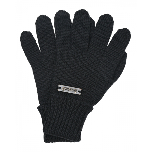 Черные перчатки из шерсти Il Trenino | Фото 1
