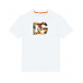 Белая футболка с мраморным логотипом Dolce&Gabbana | Фото 1