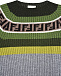 Серый джемпер с зелеными полосками Fendi | Фото 3