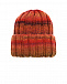 Красно-оранжевая шапка в разноцветную полоску Catya | Фото 2