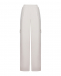 Белые брюки из эко-кожи с поясом на резинке Dan Maralex | Фото 1