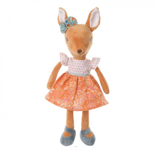 Мягкая игрушка Олененок Девочка Helga в оранжевой юбке, 30 см Bukowski | Фото 1