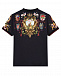 Черная футболка с принтом &quot;гербы&quot; Dolce&Gabbana | Фото 2