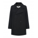 Черное двубортное пальто MM6 Maison Margiela | Фото 1