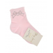 Светло-розовые носки с бантами из стразов Story Loris | Фото 1