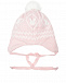 Светло-розовая шапка с принтом &quot;белые зайцы&quot; Chobi | Фото 2