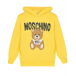 Желтая толстовка-худи с принтом &quot;мишка&quot; Moschino | Фото 1