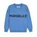 Голубой свитшот с черным лого MM6 Maison Margiela | Фото 1