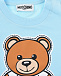 Голубая футболка с принтом &quot;медвежонок&quot; Moschino | Фото 4