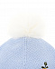 Голубая шапка с ушками и завязками Monnalisa | Фото 4