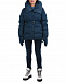 Синяя куртка средней длины Yves Salomon | Фото 3
