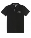 Черная футболка-поло с логотипом Karl Lagerfeld kids | Фото 1