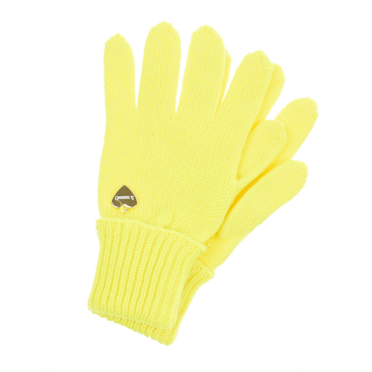 Желтые перчатки из шерсти Il Trenino | Фото 1
