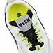 Кожаные кроссовки с неоновыми деталями MSGM | Фото 6