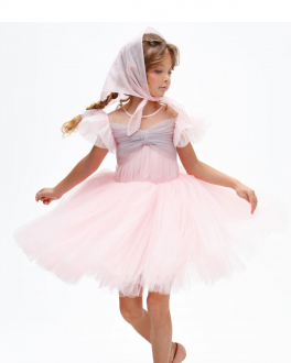 Розовое платье с рукавами-крылышками Sasha Kim Розовый, арт. SK GINA 939511 PINK 10 | Фото 2