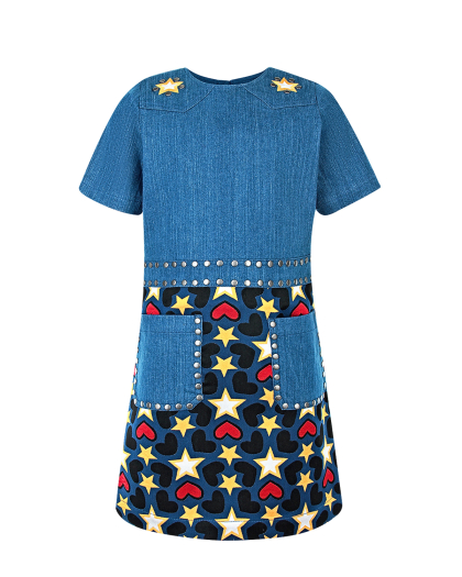 Платье с заклепками и вышивкой Stella McCartney | Фото 1