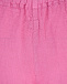 Розовые прямые брюки 120% Lino | Фото 8