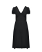 Платье миди черное MARGOT, рукав фонариком Saloni | Фото 1