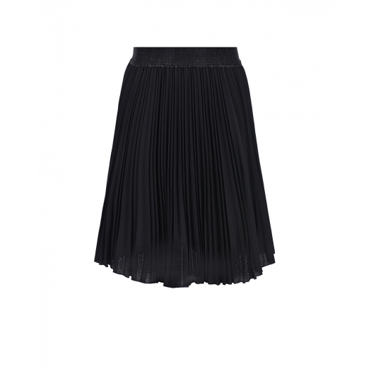Черная плиссированная юбка средней длины Aletta | Фото 1