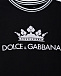 Черная футболка с контрастным декором Dolce&Gabbana | Фото 3