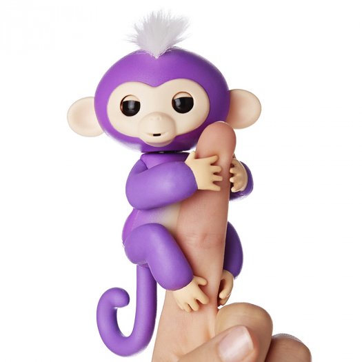 Интерактивная обезьянка МИА, фиолетовая, 12 см  | Фото 1