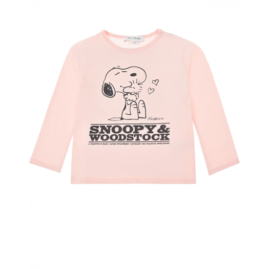 Розовая толстовка с принтом &quot;Snoopy&Woodstock&quot;  | Фото 1