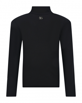 Черная водолазка с лого на воротнике Dolce&Gabbana Черный, арт. L5JTJG G7F1P N0000 | Фото 1