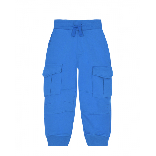 Синие спортивные брюки с карманами-карго Stella McCartney | Фото 1