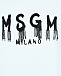 Белый свитшот с черным лого MSGM | Фото 3