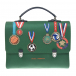 Зеленый ранец с принтом &quot;медали&quot;, 34х12х25 см Dolce&Gabbana | Фото 1