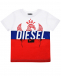 Футболка color block триколор Diesel | Фото 1