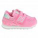 Розовые кроссовки с серебристым логотипом NEW BALANCE | Фото 2