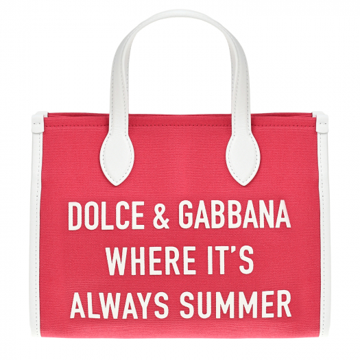 Сумка-шопер, розовая Dolce&Gabbana | Фото 1