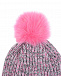 Шерстяная шапка с розовым меховым помпоном Il Trenino | Фото 4