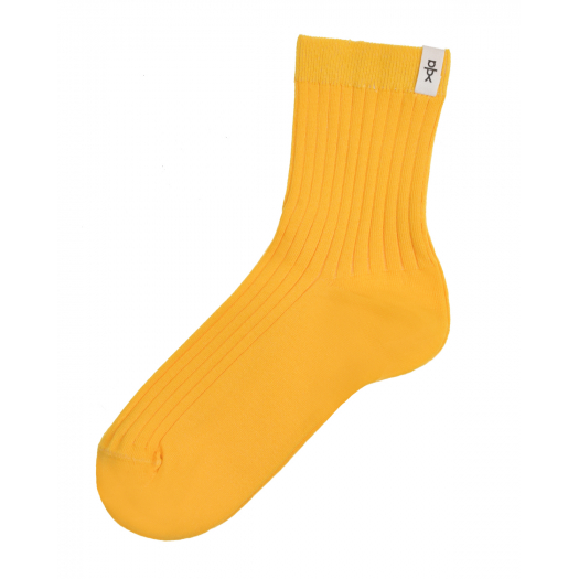 Желтые хлопковые носки Yula | Фото 1
