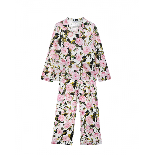 Пижама с ярким цветочным принтом Dolce&Gabbana | Фото 1