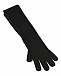 Черный шарф с имитацией перчаток 190х8 см Vivetta | Фото 2