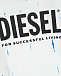 Белая футболка с синими пятнами Diesel | Фото 4