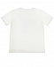 Белая футболка с полосками и логотипом на груди Sanetta fiftyseven | Фото 2