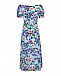Голубое платье с рукавами-фонариками Saloni | Фото 2