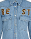Голубая джинсовая рубашка с аппликацией из страз Forte dei Marmi Couture | Фото 3