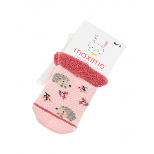 Розовые носки с принтом &quot;ежик&quot; MaxiMo | Фото 1