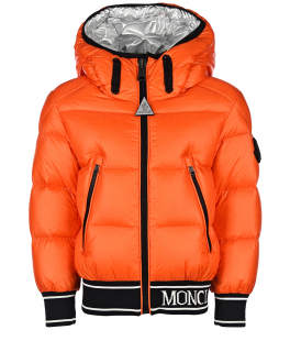 Оранжевая куртка-пуховик с капюшоном Moncler Оранжевый, арт. 1A55H 20 539MC 327 | Фото 1