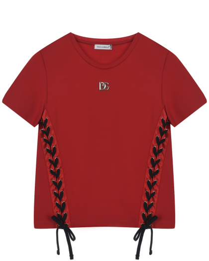 Приталенная футболка со шнуровкой Dolce&Gabbana | Фото 1
